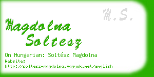 magdolna soltesz business card